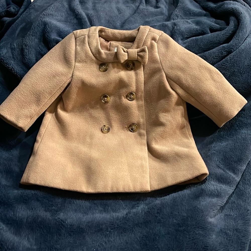 Adorable baby gap bow peacoat 0-6mo